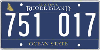 RI license plate 751017