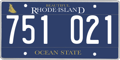RI license plate 751021