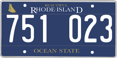 RI license plate 751023