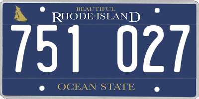 RI license plate 751027