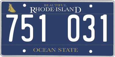 RI license plate 751031