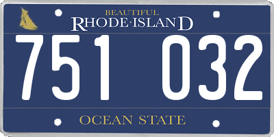 RI license plate 751032