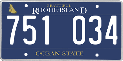 RI license plate 751034