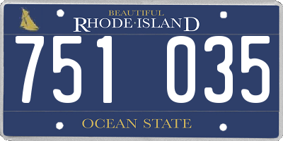 RI license plate 751035