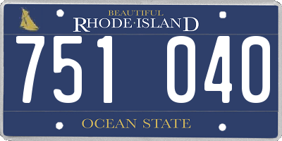RI license plate 751040