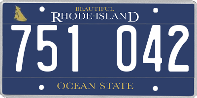 RI license plate 751042