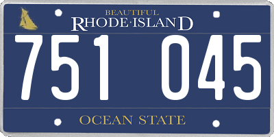 RI license plate 751045