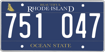 RI license plate 751047