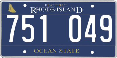 RI license plate 751049
