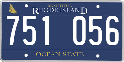 RI license plate 751056
