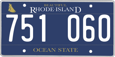 RI license plate 751060
