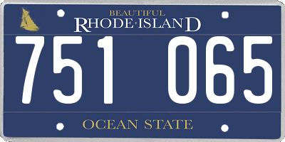 RI license plate 751065