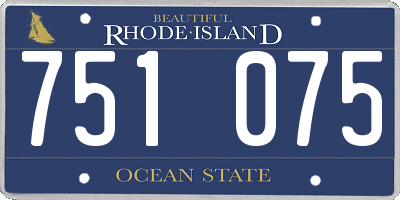 RI license plate 751075