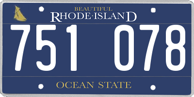 RI license plate 751078