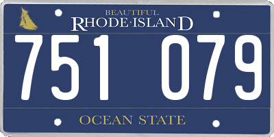 RI license plate 751079