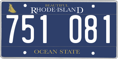 RI license plate 751081