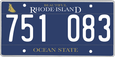 RI license plate 751083
