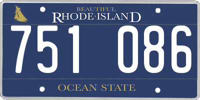 RI license plate 751086