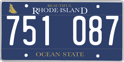 RI license plate 751087