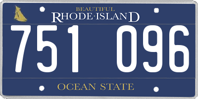 RI license plate 751096