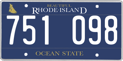 RI license plate 751098
