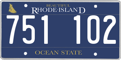 RI license plate 751102