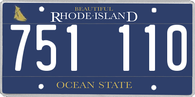 RI license plate 751110