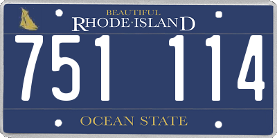 RI license plate 751114