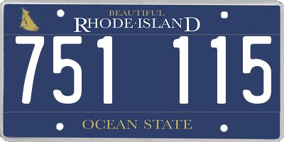 RI license plate 751115