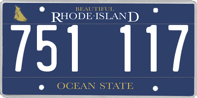 RI license plate 751117