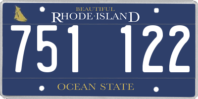 RI license plate 751122