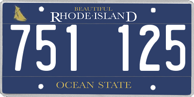 RI license plate 751125