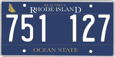 RI license plate 751127