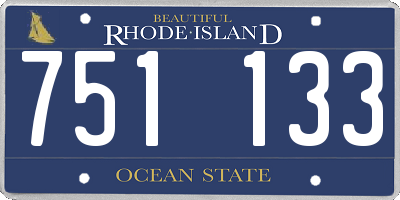 RI license plate 751133