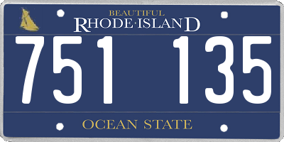 RI license plate 751135