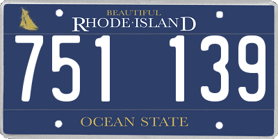 RI license plate 751139