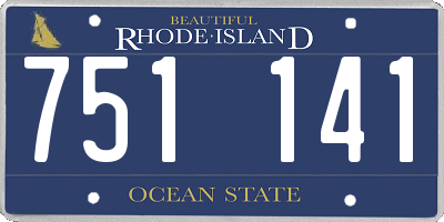 RI license plate 751141