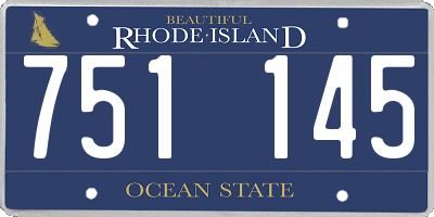 RI license plate 751145