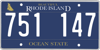 RI license plate 751147