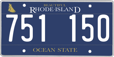 RI license plate 751150