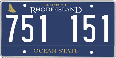 RI license plate 751151