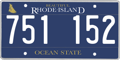 RI license plate 751152