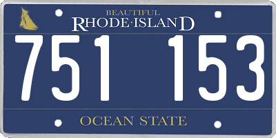 RI license plate 751153