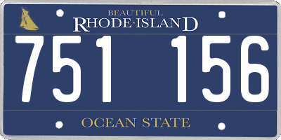 RI license plate 751156