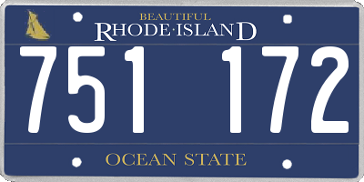 RI license plate 751172