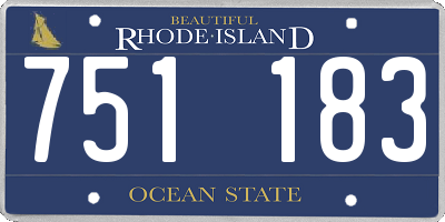 RI license plate 751183