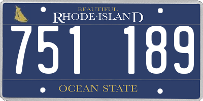 RI license plate 751189