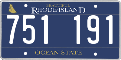 RI license plate 751191