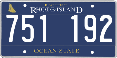 RI license plate 751192