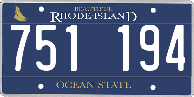 RI license plate 751194